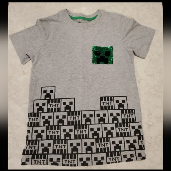 Mojang Mindcraft Reversible Pocket tee - Picture 1 of 7
